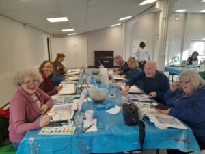 Basingstoke Students having fun creating art
