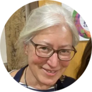 Nicky, our art class assistant in Horsham, West Sussex